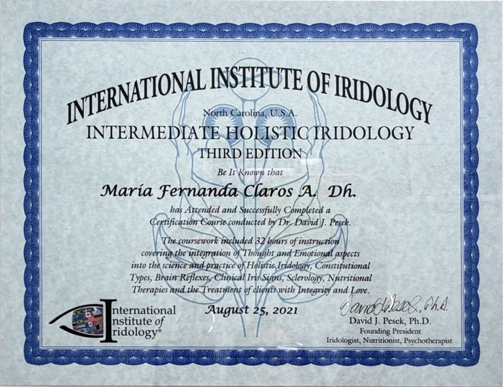 International Institute of Iridology · Intermediate